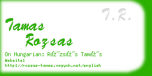 tamas rozsas business card